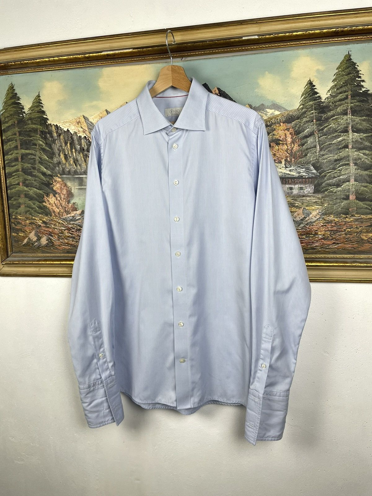 Eton Eton Blue Button Ups Shirt Old Money Luxury Designer Premium Size US XL / EU 56 / 4 - 3 Thumbnail