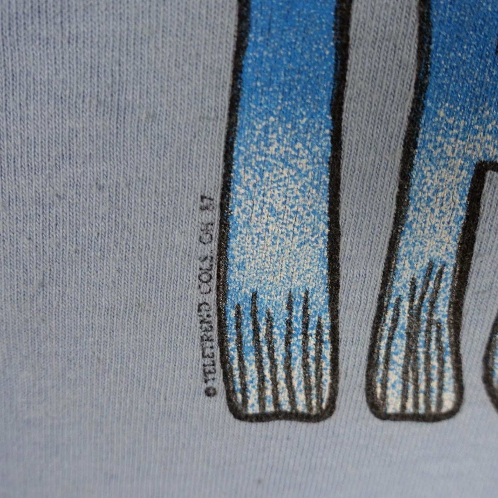 Jerzees VINTAGE Jerzees Wolf Cartoon Graphic Tee Mens XL Blue Crew Neck Short Sleeve T-Shirt USA Size US XL / EU 56 / 4 - 5 Thumbnail