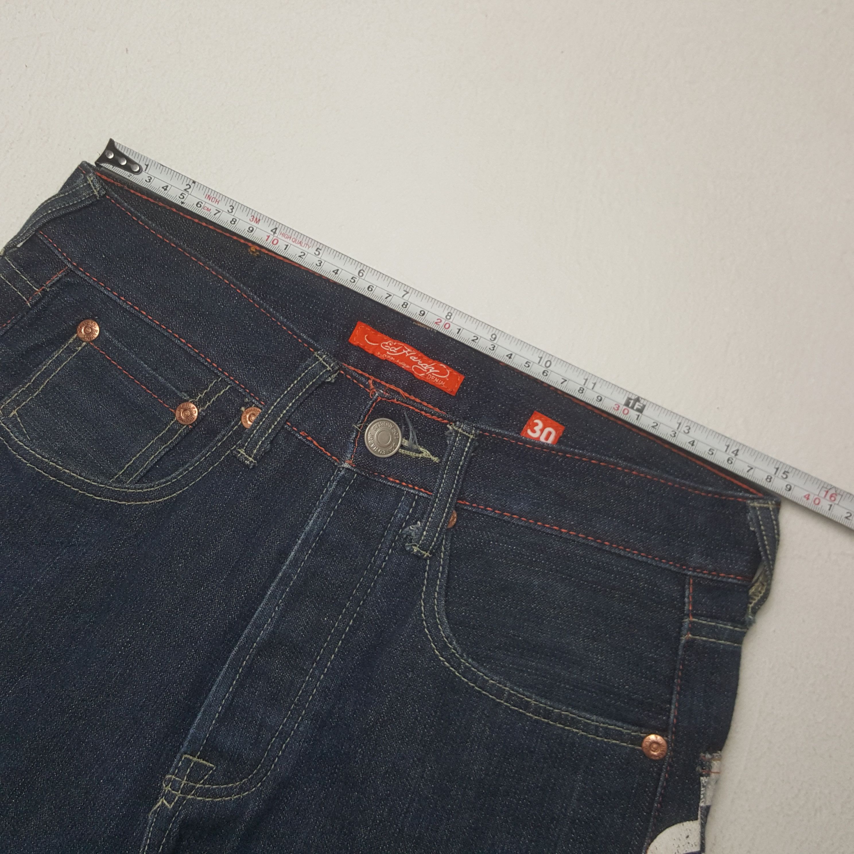 Ed Hardy × Vintage Vintage Ed Hardy Rare Design Denim Jeans Size US 30 / EU 46 - 7 Thumbnail
