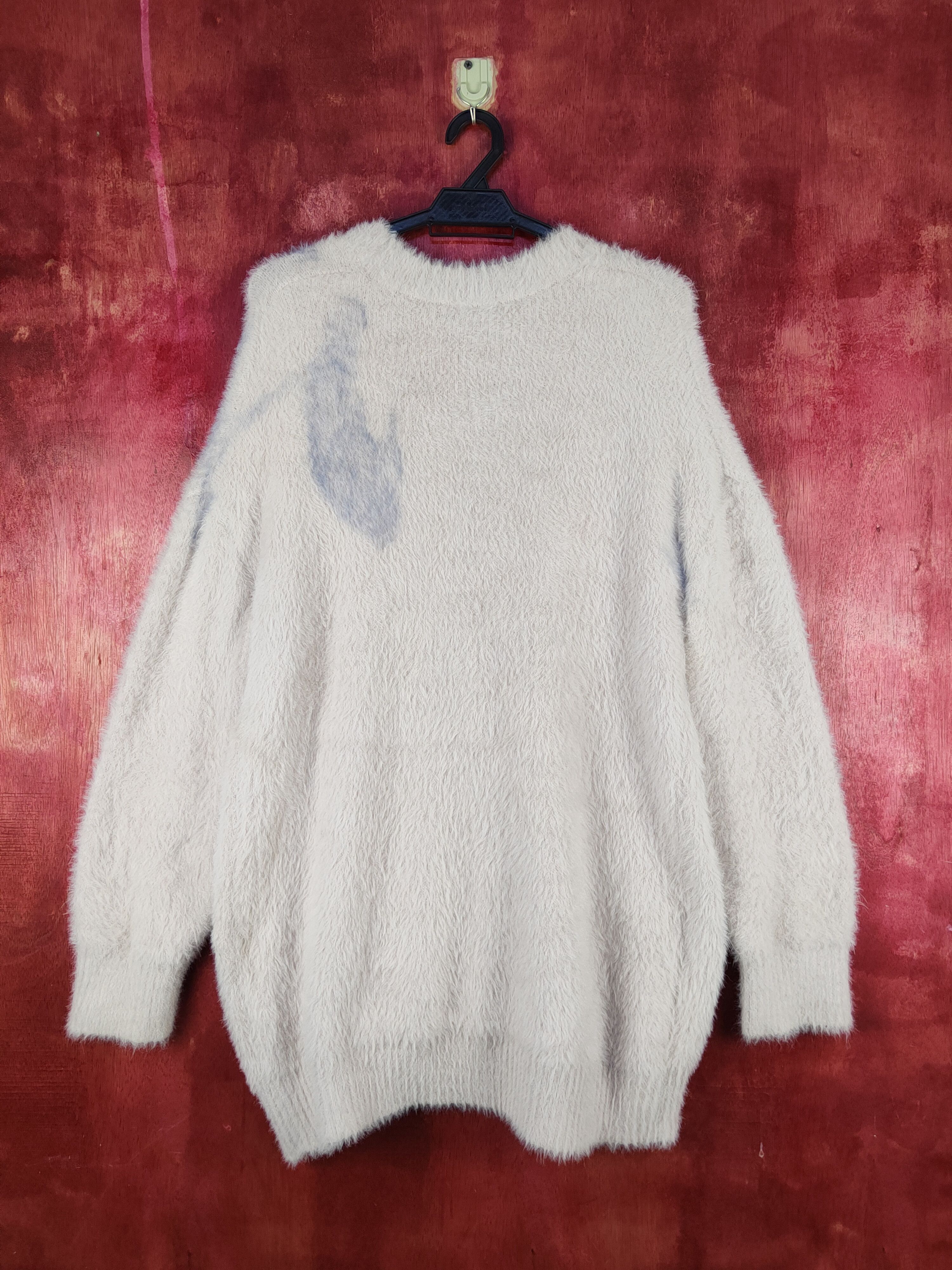 Homespun Knitwear Evelyn Beige Fur Mohair Knitwear Cardigan #S2282 Size L / US 10 / IT 46 - 8 Thumbnail