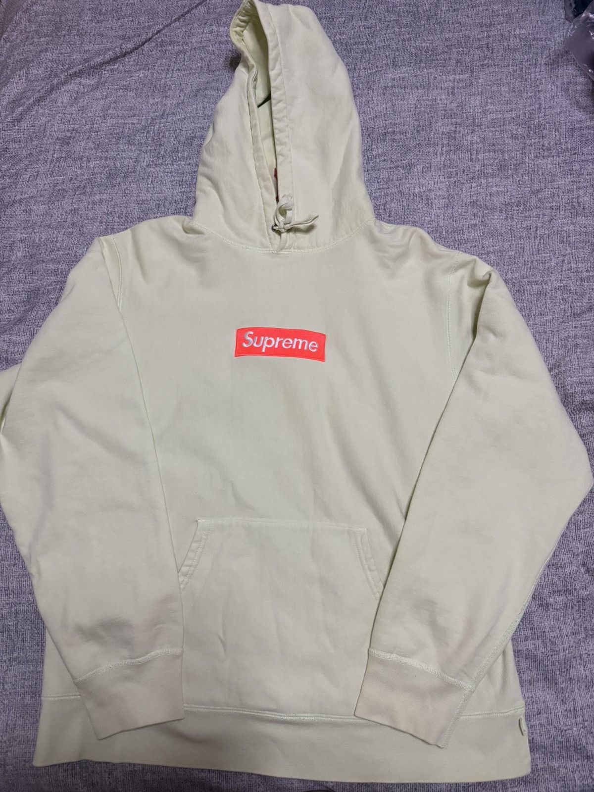 Supreme Box Logo Hoodie Pale Lime | Grailed