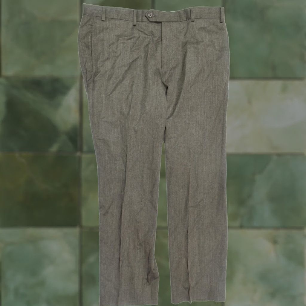 Brooks Brothers BROOKS BROTHERS MADISON Fit Trousers Pants Brown Wool Regular Fit Mens 40x30 Dress Pants Straight Front Pockets Slit/Dress Size US 40 / EU 56 - 1 Thumbnail