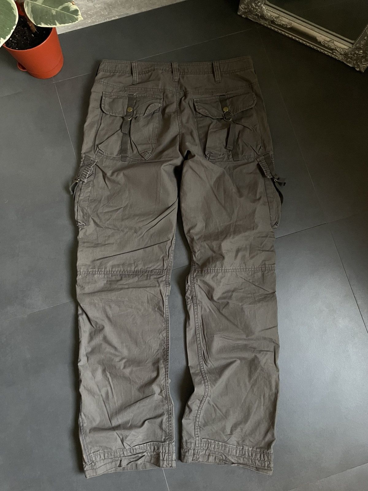 Vintage Vintage Japanese Flared Cargo Zip Pants Bandage Faded Double Size US 32 / EU 48 - 9 Thumbnail