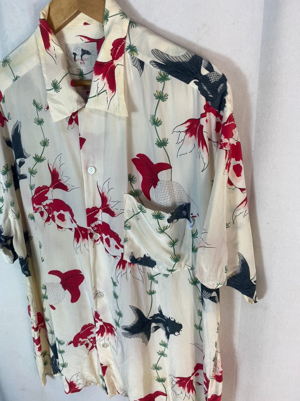 Vintage Unisex🔥 vintage koi fish silk button up shirt by powder big Size US XL / EU 56 / 4 - 4 Thumbnail