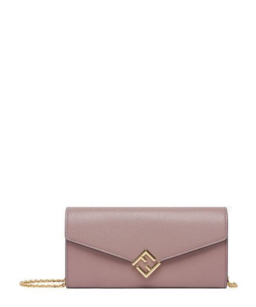 Fendi o1s1wg111125 Size: OS/ Ff Diamonds Continental Bag in Pink Size ONE SIZE - 1 Thumbnail
