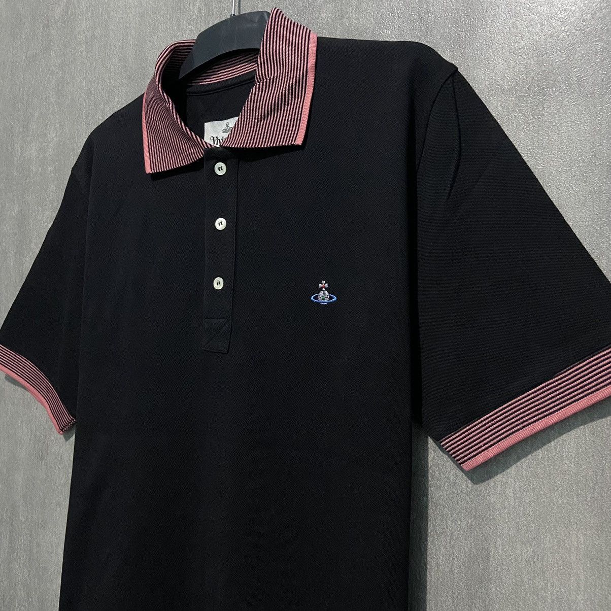 Vivienne Westwood VIVIENNE WESTWOOD Contrast-collar Polo Shirt Size US L / EU 52-54 / 3 - 3 Thumbnail