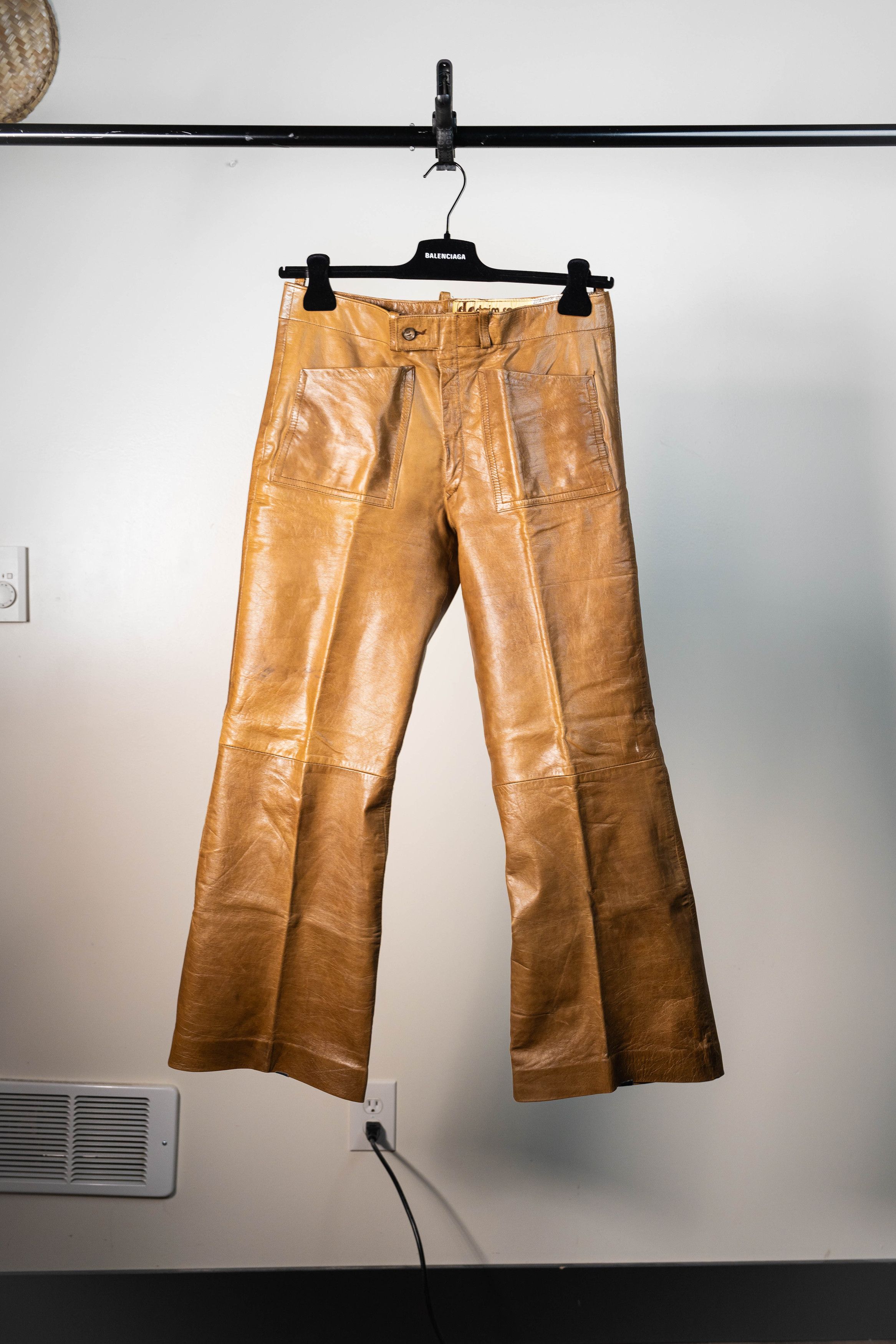 NYRVA FLARED LEATHER COFFEE BROWN 36インチ