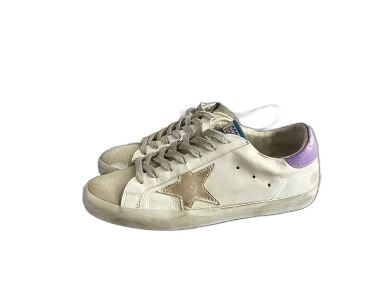 Golden Goose Golden Goose Super-Star Purple Detail Sneakers Size US 8 / EU 41 - 1 Thumbnail