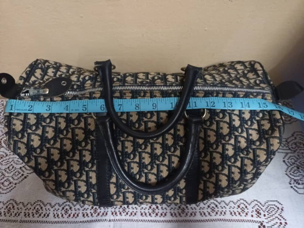 Christian Dior Monsieur Vintage 80s Christian Dior Beige Trotter Monogram Duffle Bag Size ONE SIZE - 16 Thumbnail