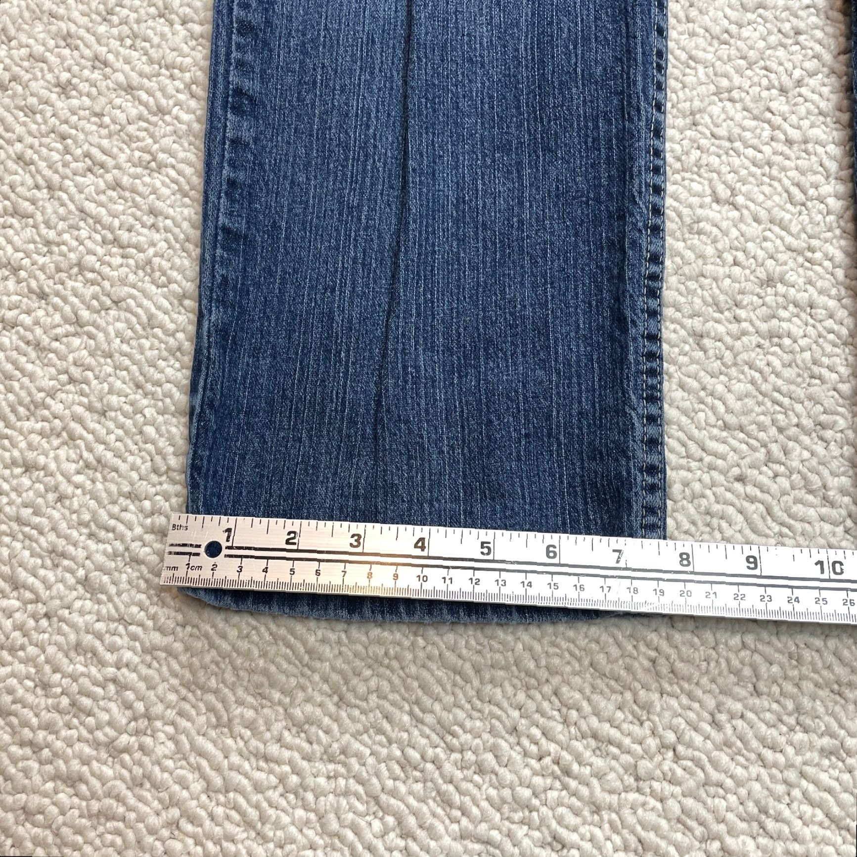 Lee Lee Jeans Womens 20 WP Blue Denim Straight High Rise 38x28 Zip 5-Pocket Comfort Size 38" / US 16 / IT 52 - 2 Thumbnail