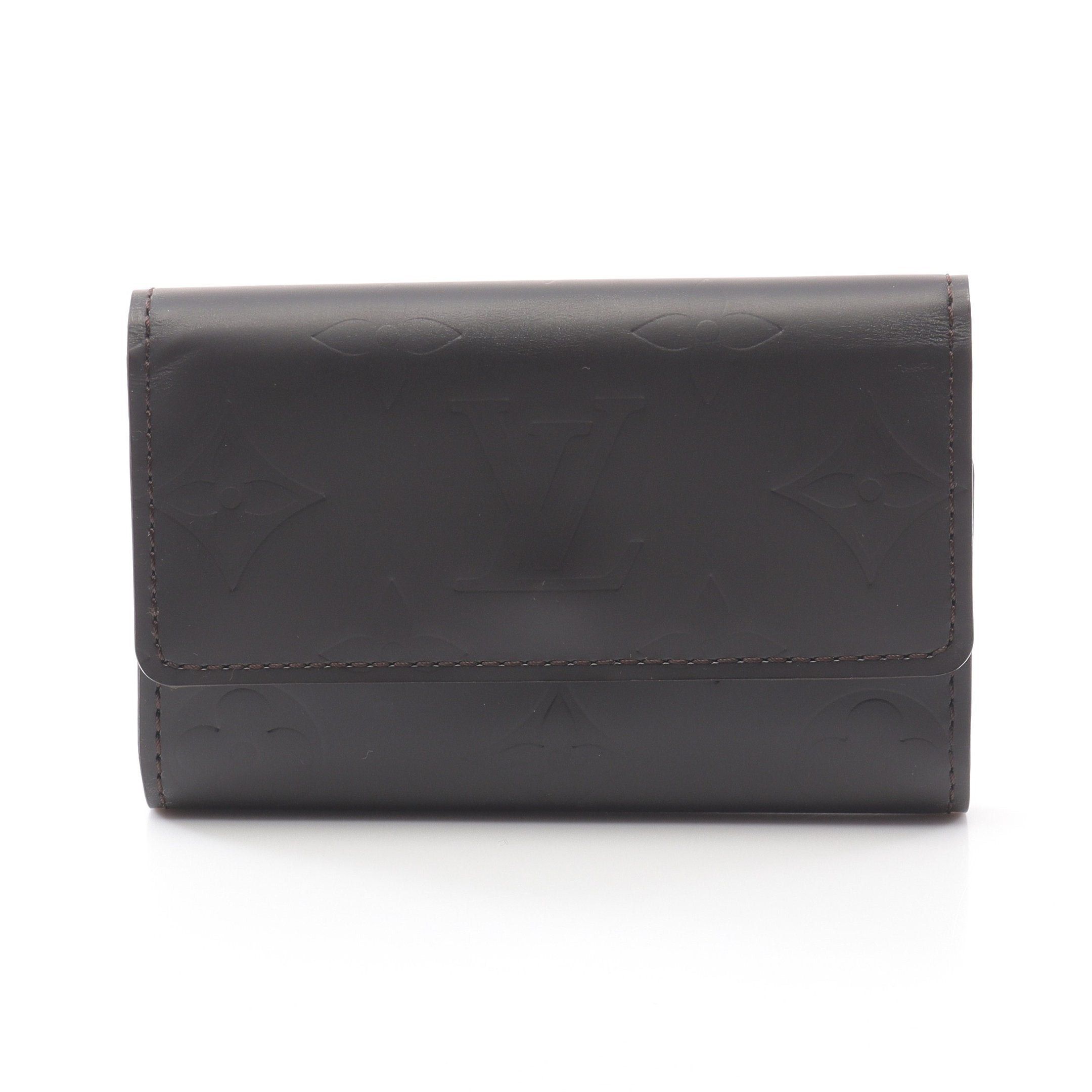 Louis Vuitton Louis Vuitton Multicle 6 Monogram Glace Key Case Leather Dark Brown Size ONE SIZE - 1 Thumbnail