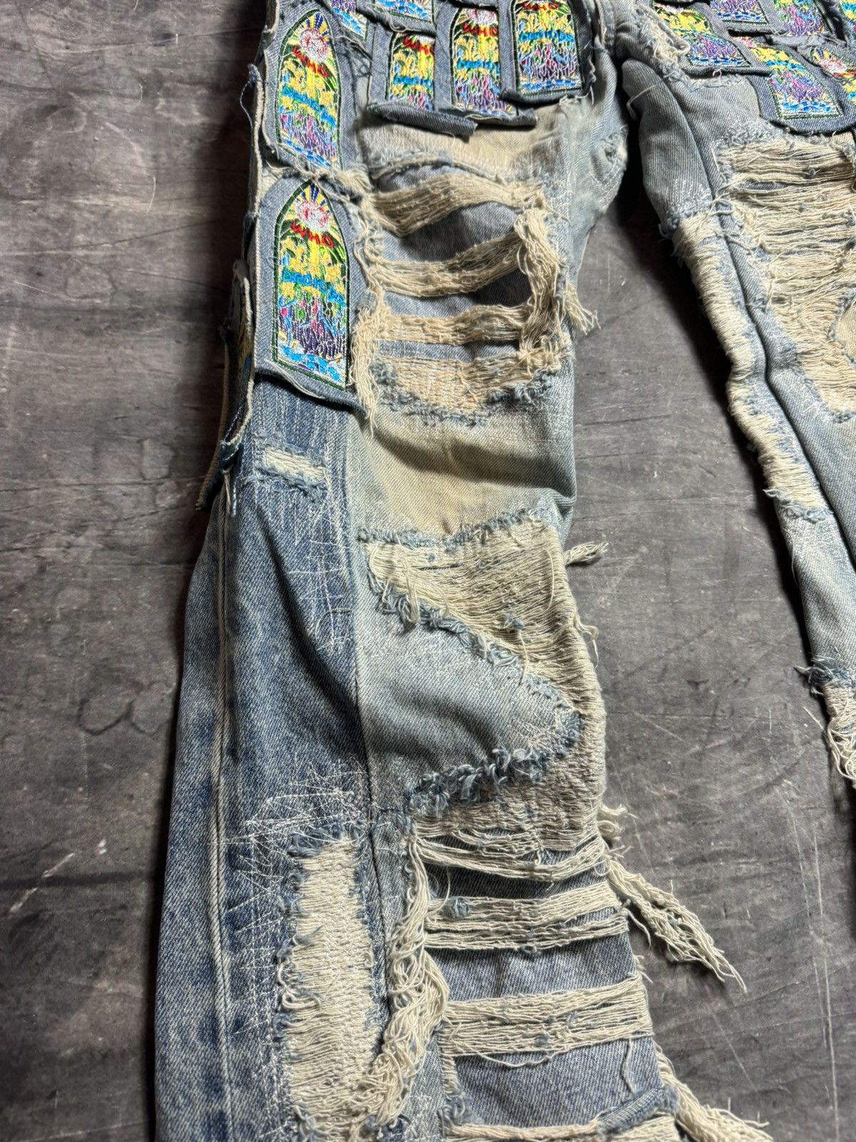 Who Decides War Who Decides War Coliseum Fusion Patchwork Jeans Size US 28 / EU 44 - 5 Thumbnail