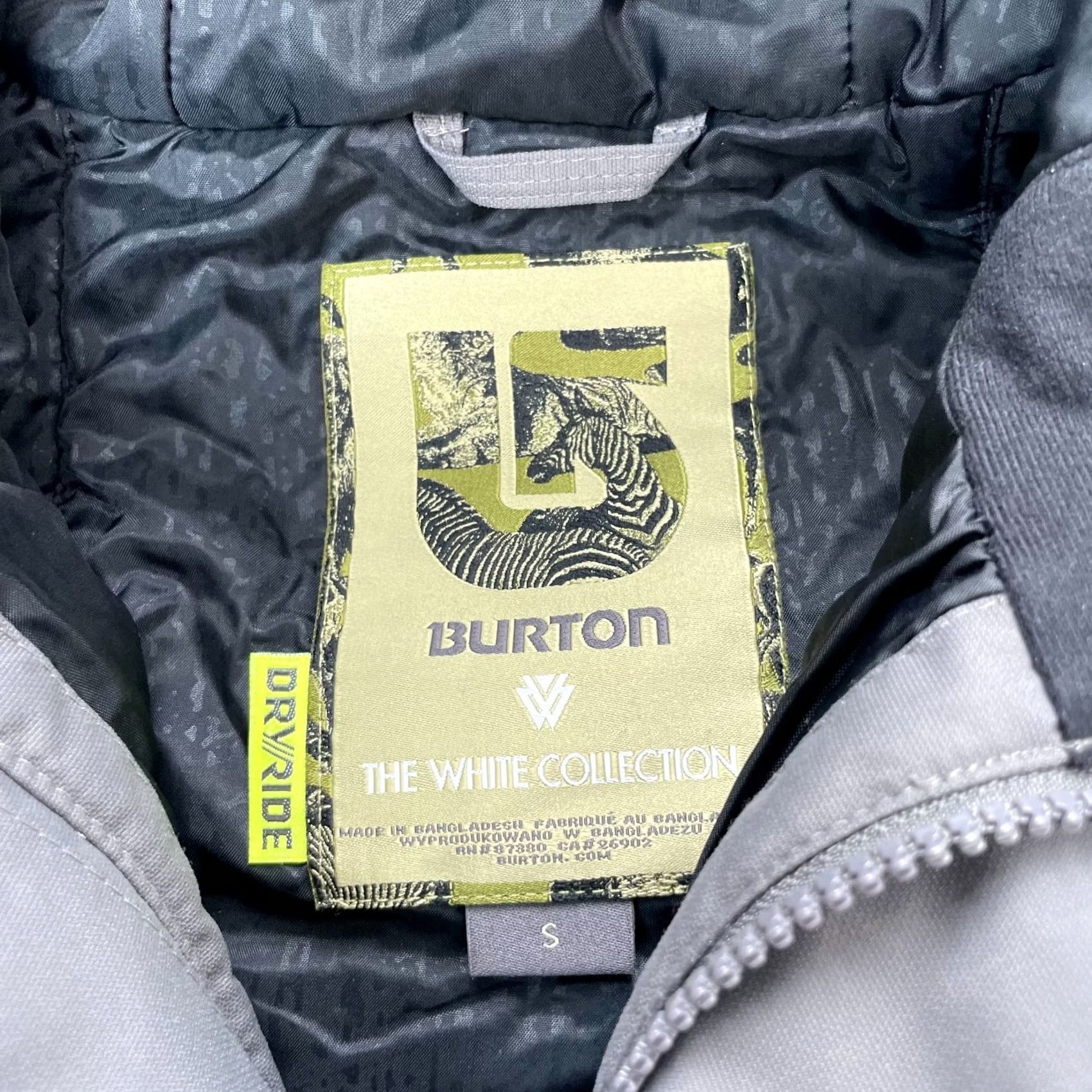 Burton Burton Jacket Mens Small Gray Dryride The White Collection Coat Hooded Full Zip Parka Casual Outdoor Ski Size US S / EU 44-46 / 1 - 4 Thumbnail