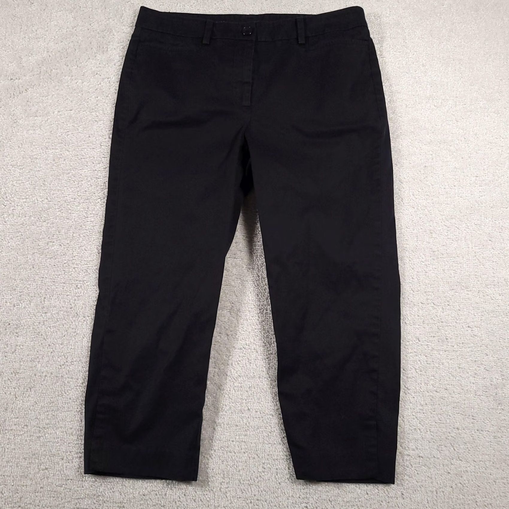 Talbots Talbots Pants Womens 6 Blue Perfect Skimmer Cropped Stretch Cotton Blend Casual Size 28" / US 6 / IT 42 - 2 Thumbnail