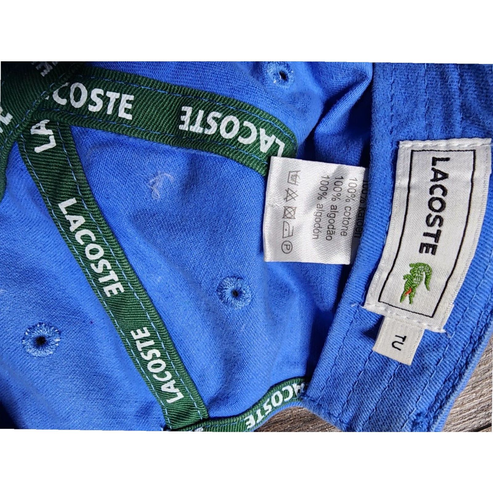 Lacoste VINTAGE Lacoste Blue Big Logo Baseball Cap Hat Adjustable Lightweight Mens Size ONE SIZE - 4 Thumbnail