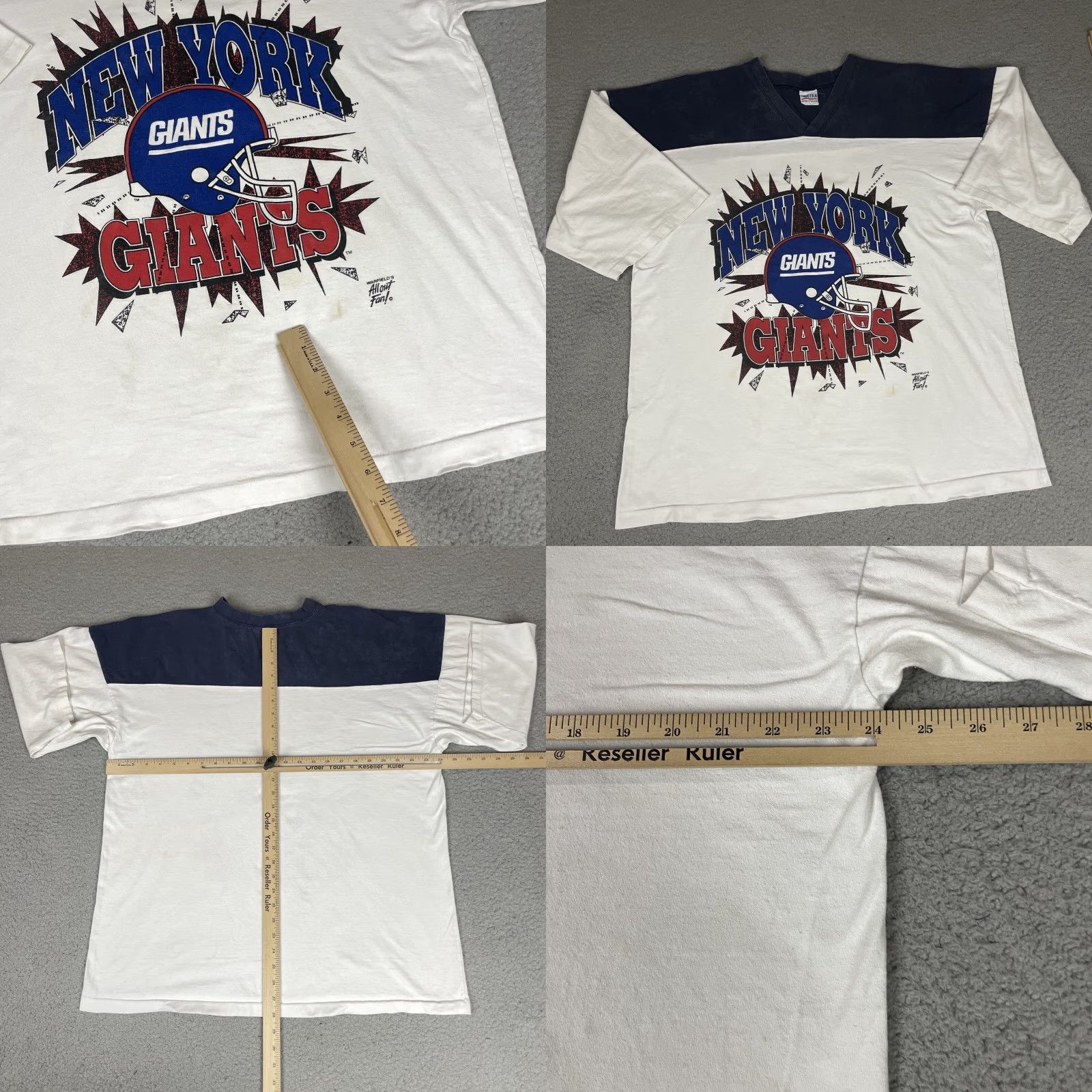 Vintage VINTAGE True Fan New York Giants Tshirt Adult L White USA Football Giants Logo 1990s Gameday Size US L / EU 52-54 / 3 - 8 Thumbnail