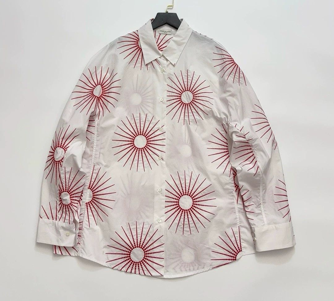 Dries Van Noten Dries van noten Summer Sunflower Embroidered Cotton Long Sleeve Size US S / EU 44-46 / 1 - 1 Thumbnail