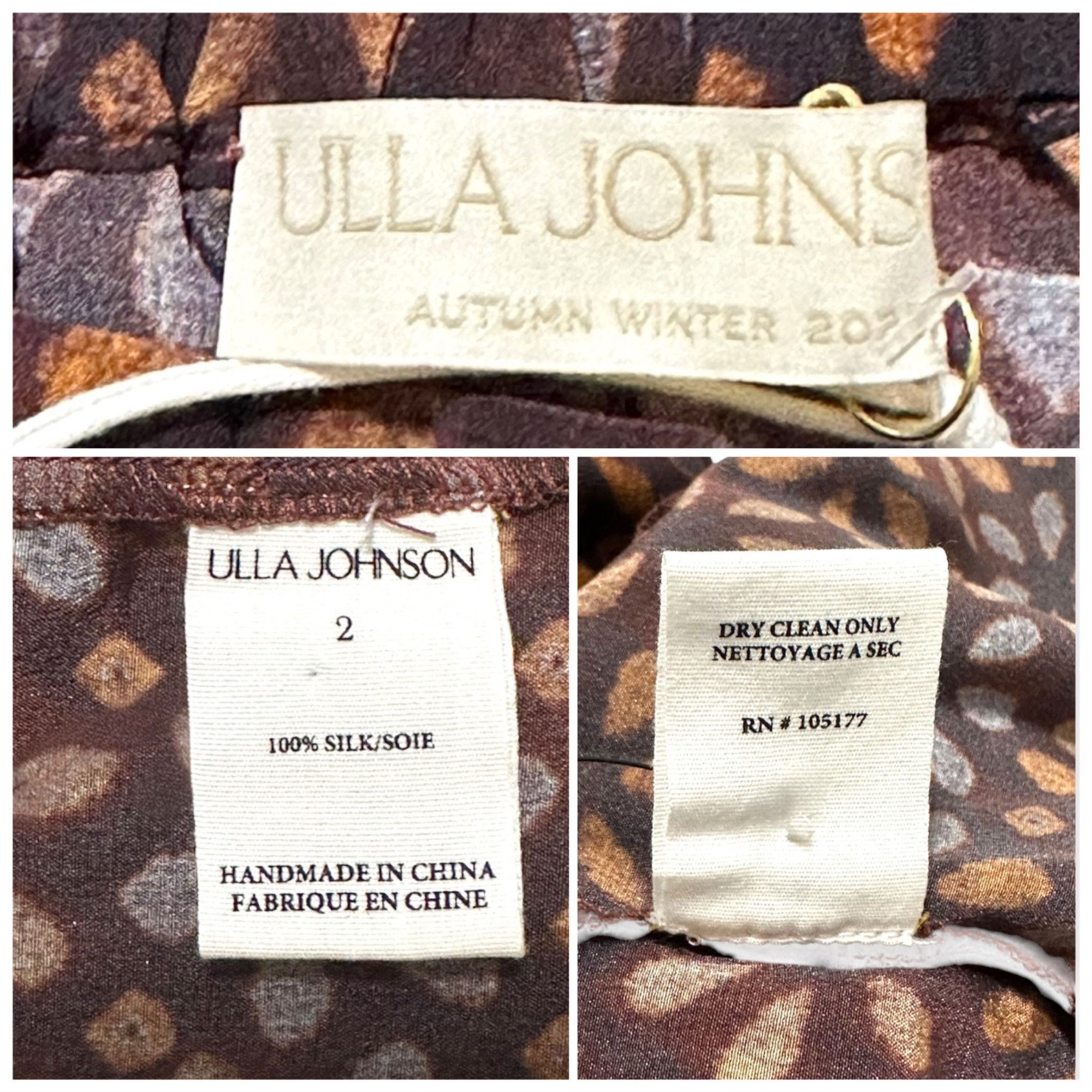 Ulla Johnson Ulla Johnson Rilie Pants in Agate, Silk, Size 2, NWT Size 26" / US 2 / IT 38 - 4 Thumbnail