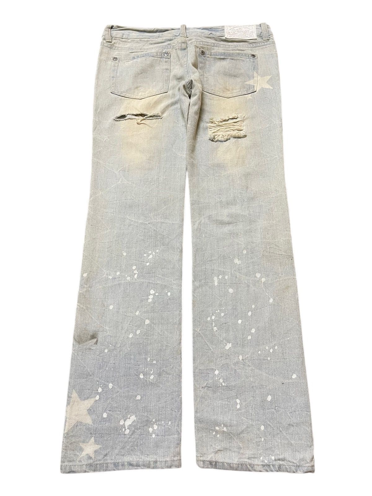 Hysteric Glamour Vintage Japanese Brand Mud Wash Distressed Painted Jeans Size US 32 / EU 48 - 2 Thumbnail