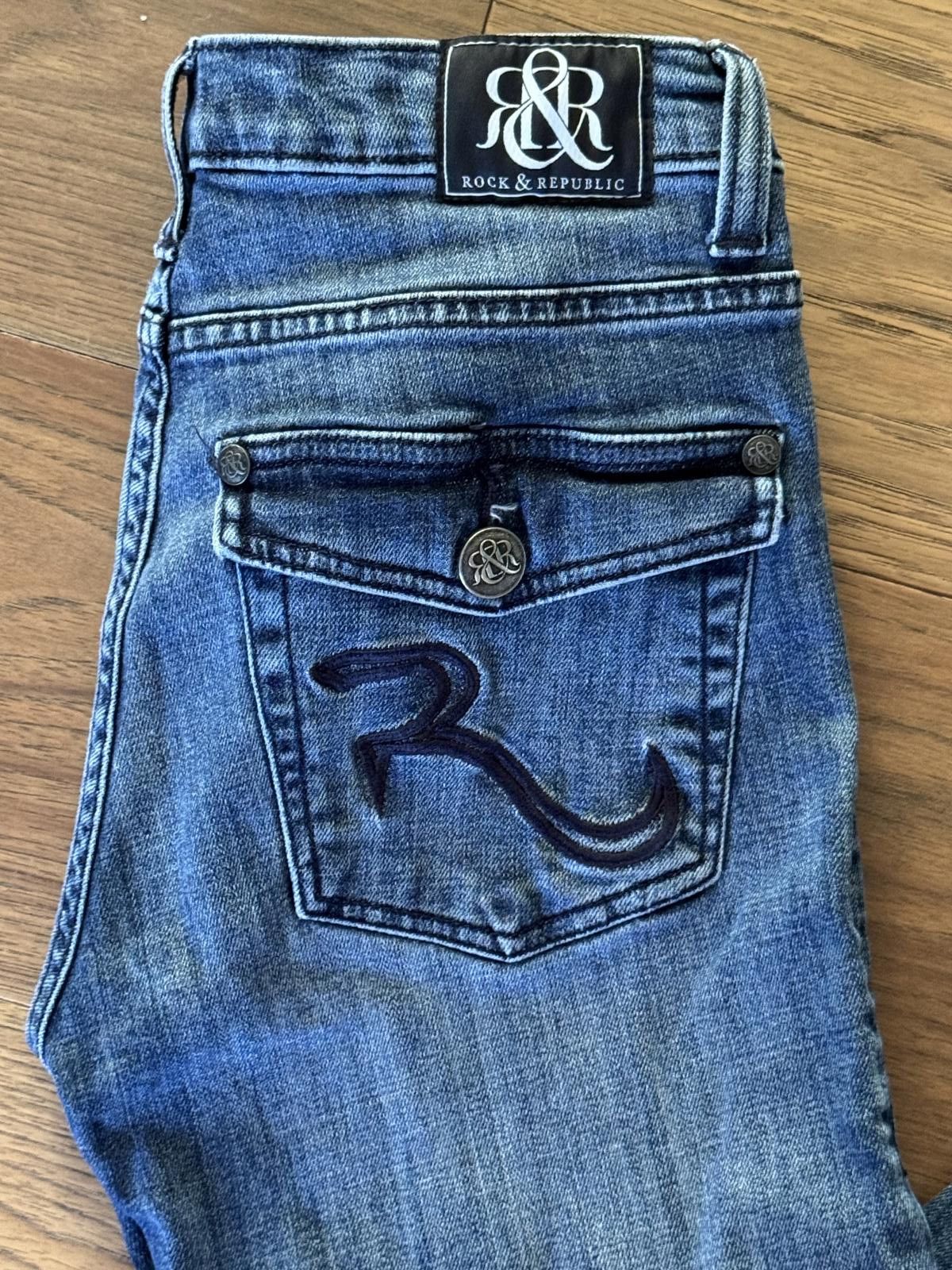 Rock & Republic Rock & Republic Blue Denim Jeans-Size 6 Size 28" / US 6 / IT 42 - 2 Thumbnail