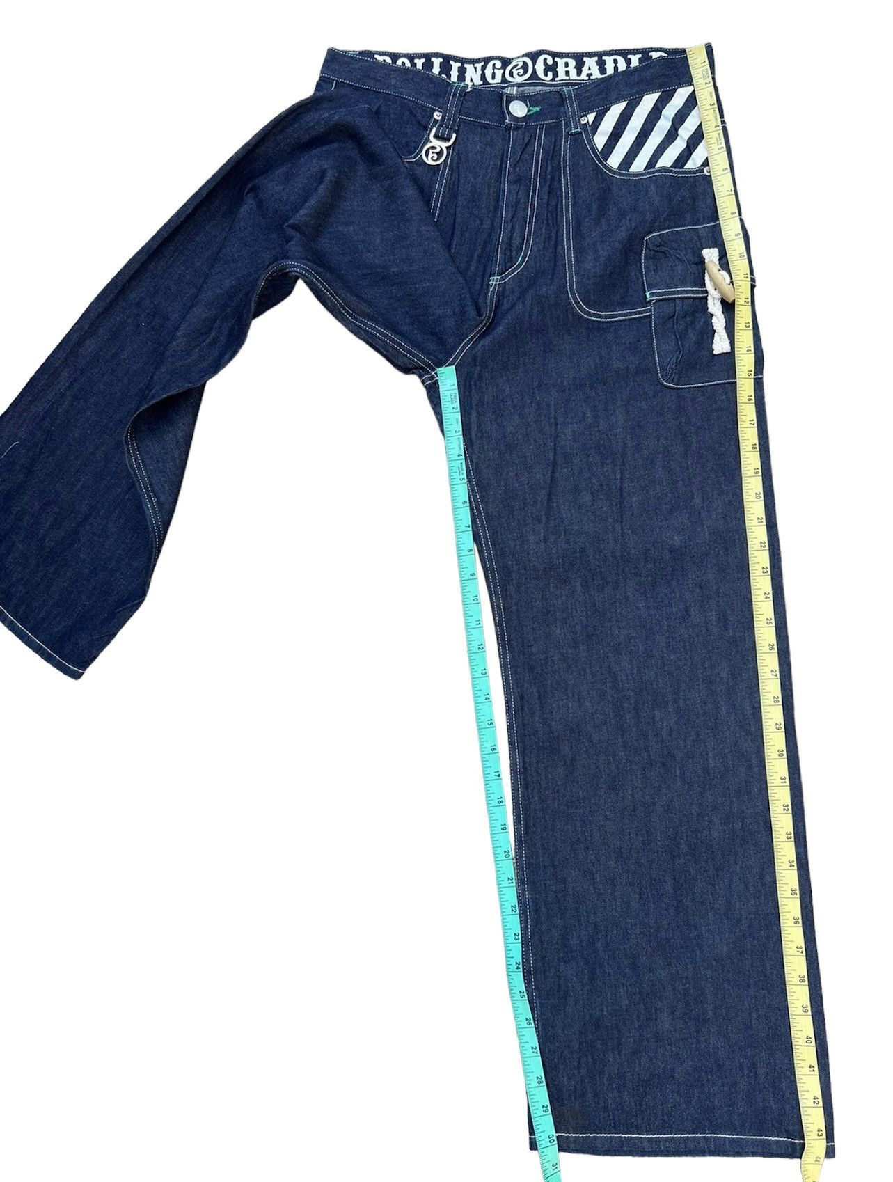 Vintage Rolling Cradle Japan Wide Denim Cargo Jeans Size US 32 / EU 48 - 5 Thumbnail