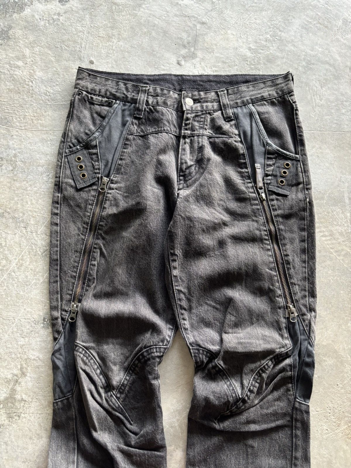 PPFM SICK PPFM BIKERS JEANS ZIPPER PUNK BONDAGE SEDITIONARIES Size US 34 / EU 50 - 2 Thumbnail