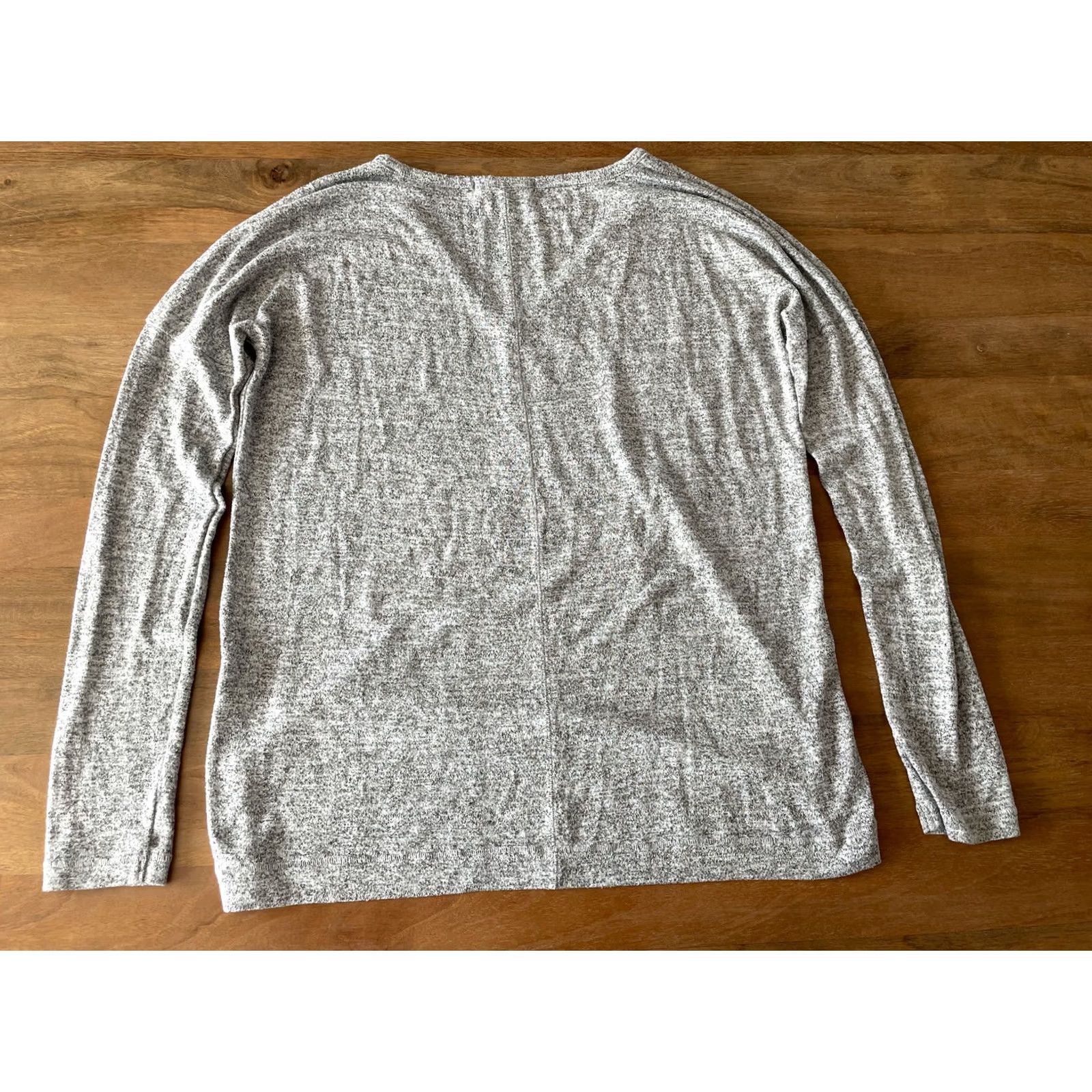 Rag & Bone Rag & Bone Rag & Bone Women S Long Sleeve Top Heathered Gray Jumper V-Neck Lightweight Casual Shirt T-Shirt Size S Size S / US 4 / IT 40 - 2 Thumbnail