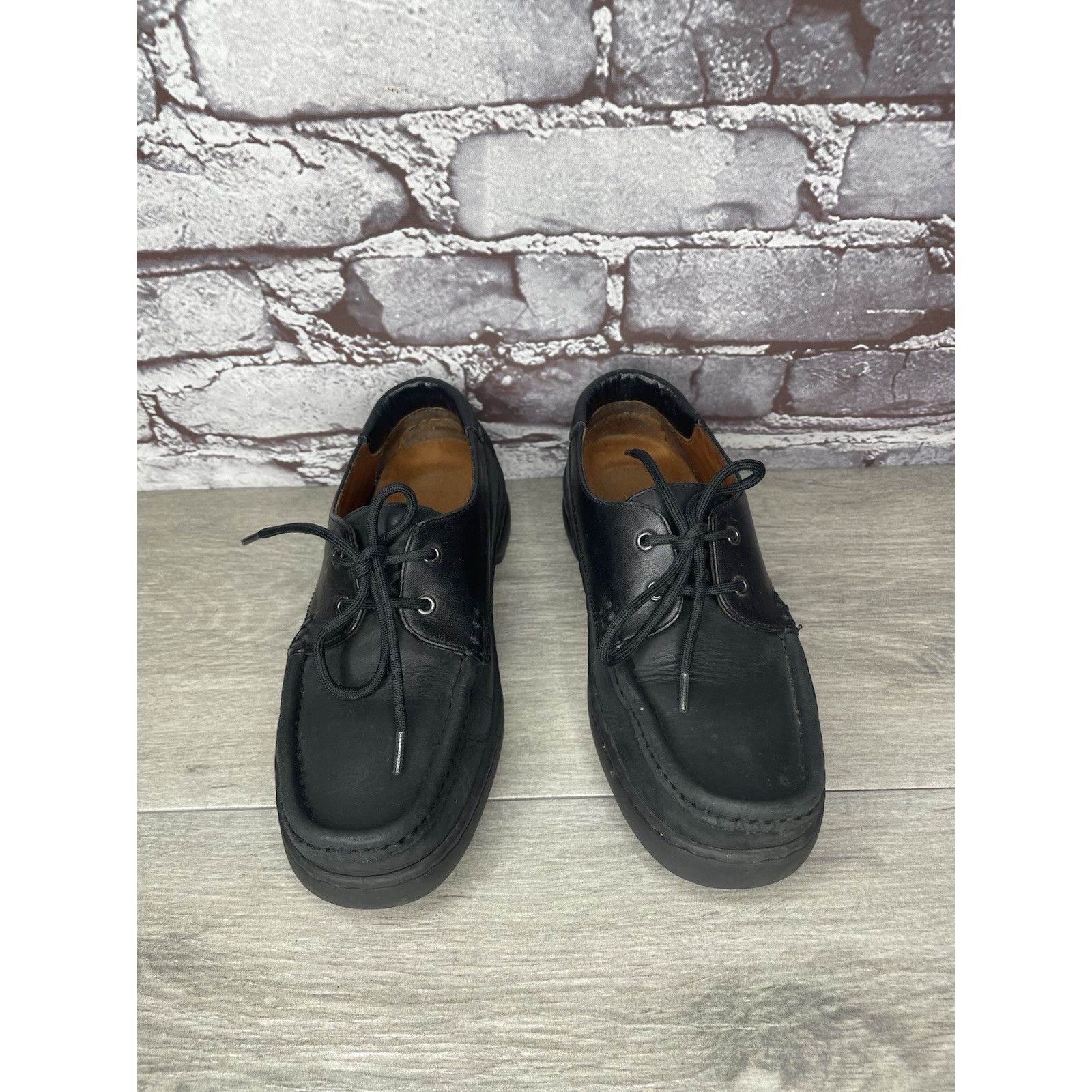 Bally Bally Grimsela Black Leather Moc Toe VTG Oxfords Shoes Women Size US 5.5 / IT 35.5 - 10 Thumbnail