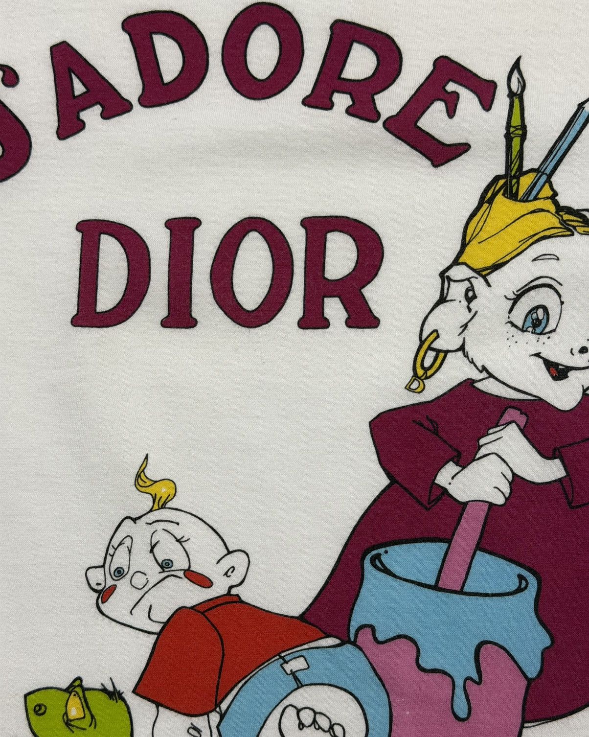 Dior CHRISTIAN DIOR S/S 2002 "J'ADORE DIOR" Cartoon Print T-Shirt Size S / US 4 / IT 40 - 5 Thumbnail