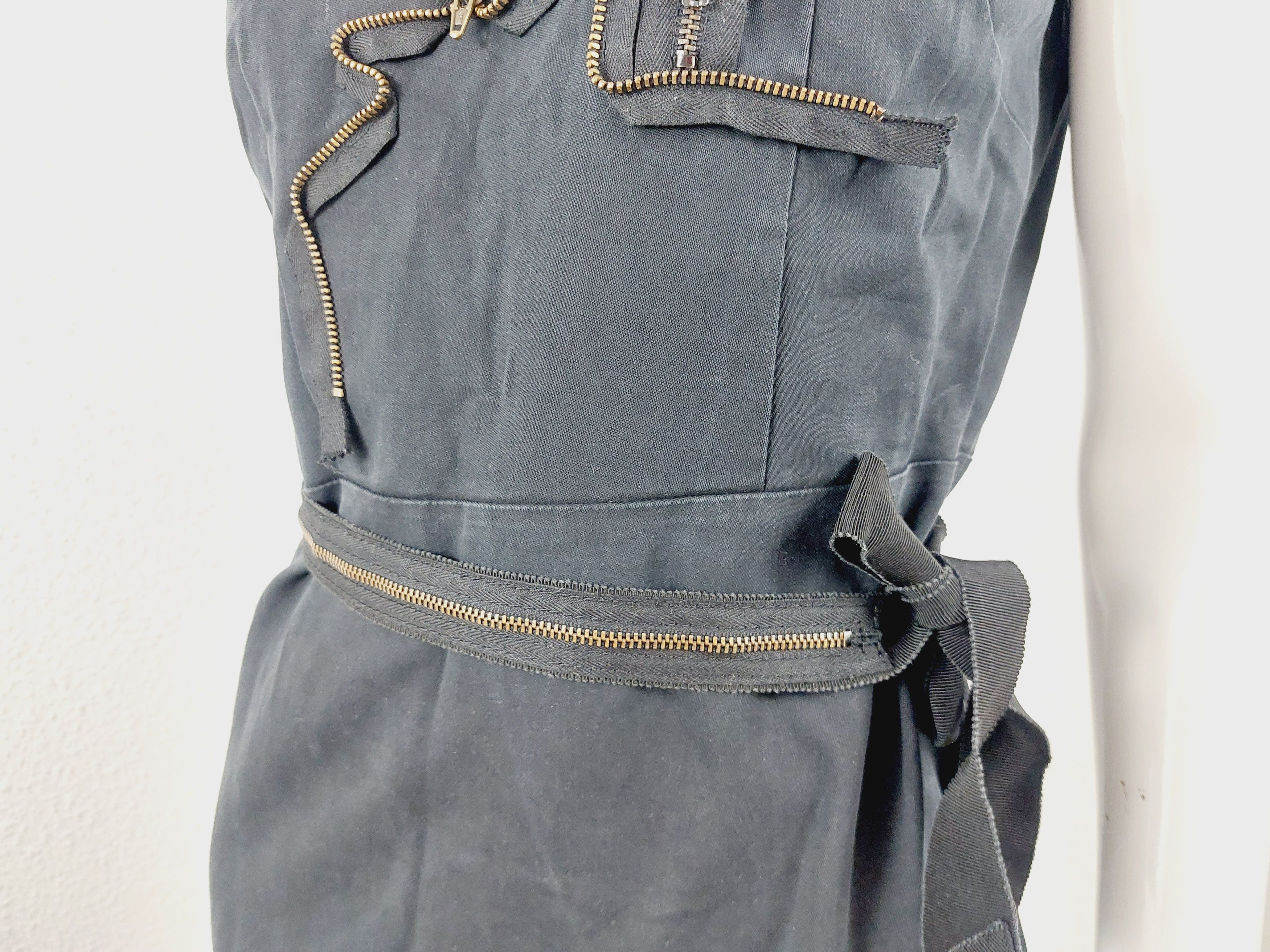 Moschino Moschino Cheap and Chic Zip Zipper Denim Jeans Midi Dress Size S / US 4 / IT 40 - 6 Thumbnail
