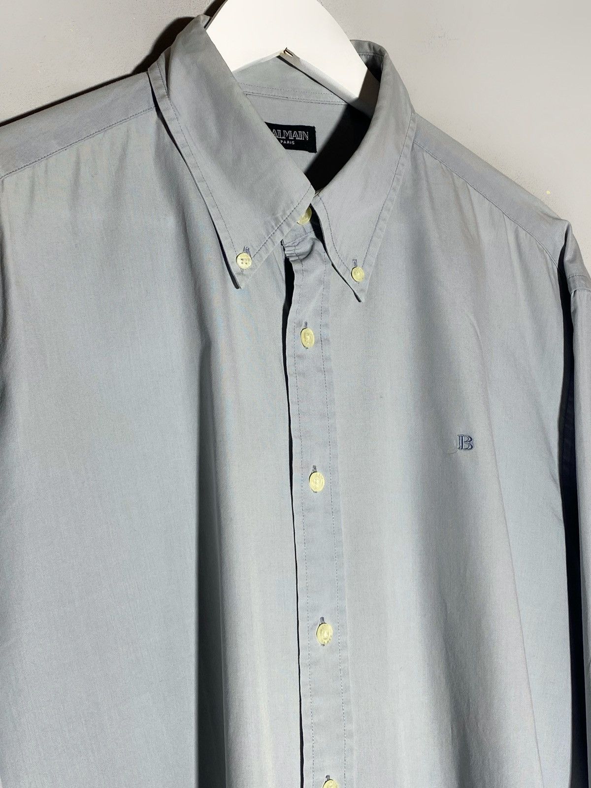 Balmain Balmain Paris Cotton Long Sleeve Shirt Size US L / EU 52-54 / 3 - 3 Thumbnail