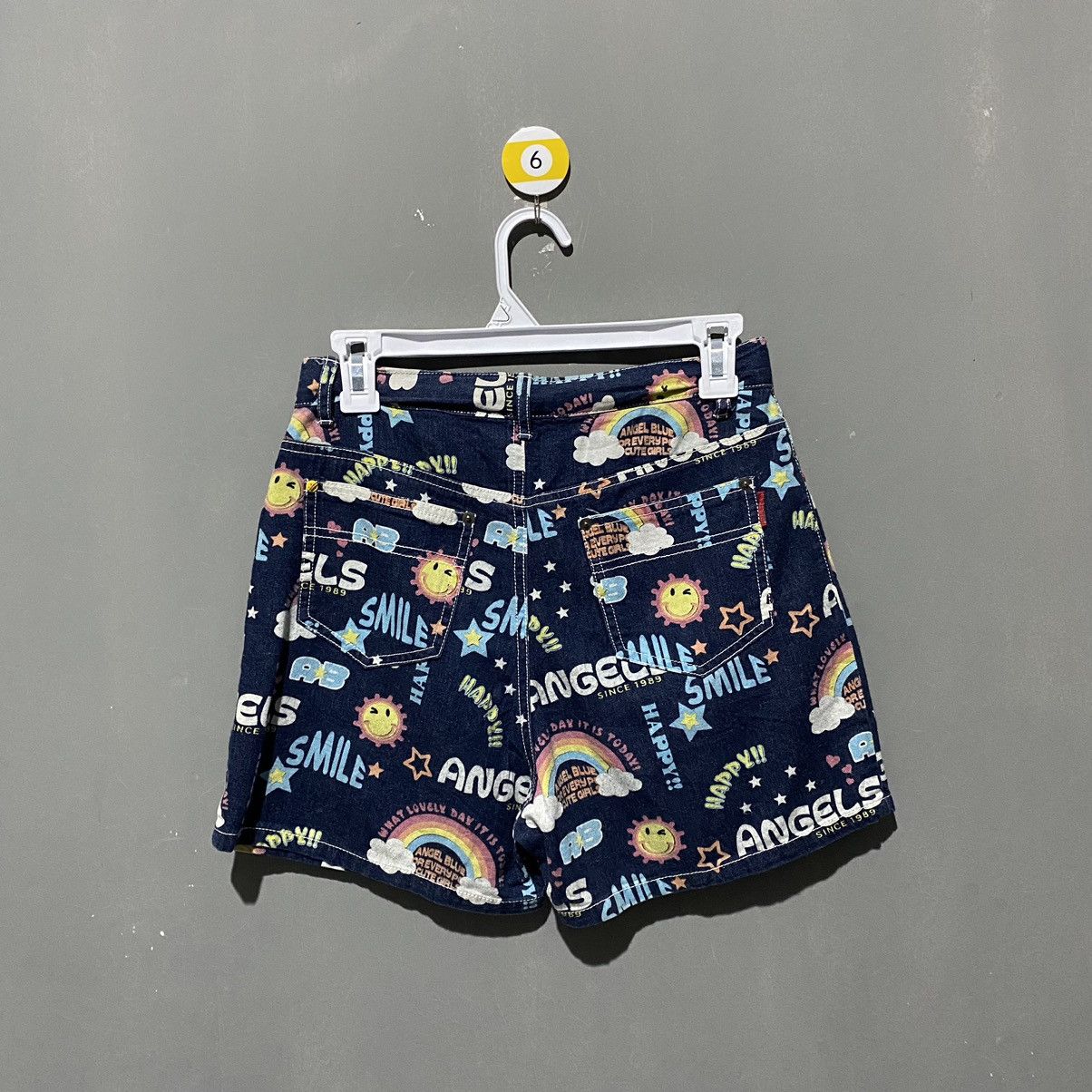 Angel Blue × If Six Was Nine × Le Grande Bleu (L.G.B.) Angel Blue Short Jeans Pants Full Print Size 27" / US 4 / IT 40 - 3 Thumbnail