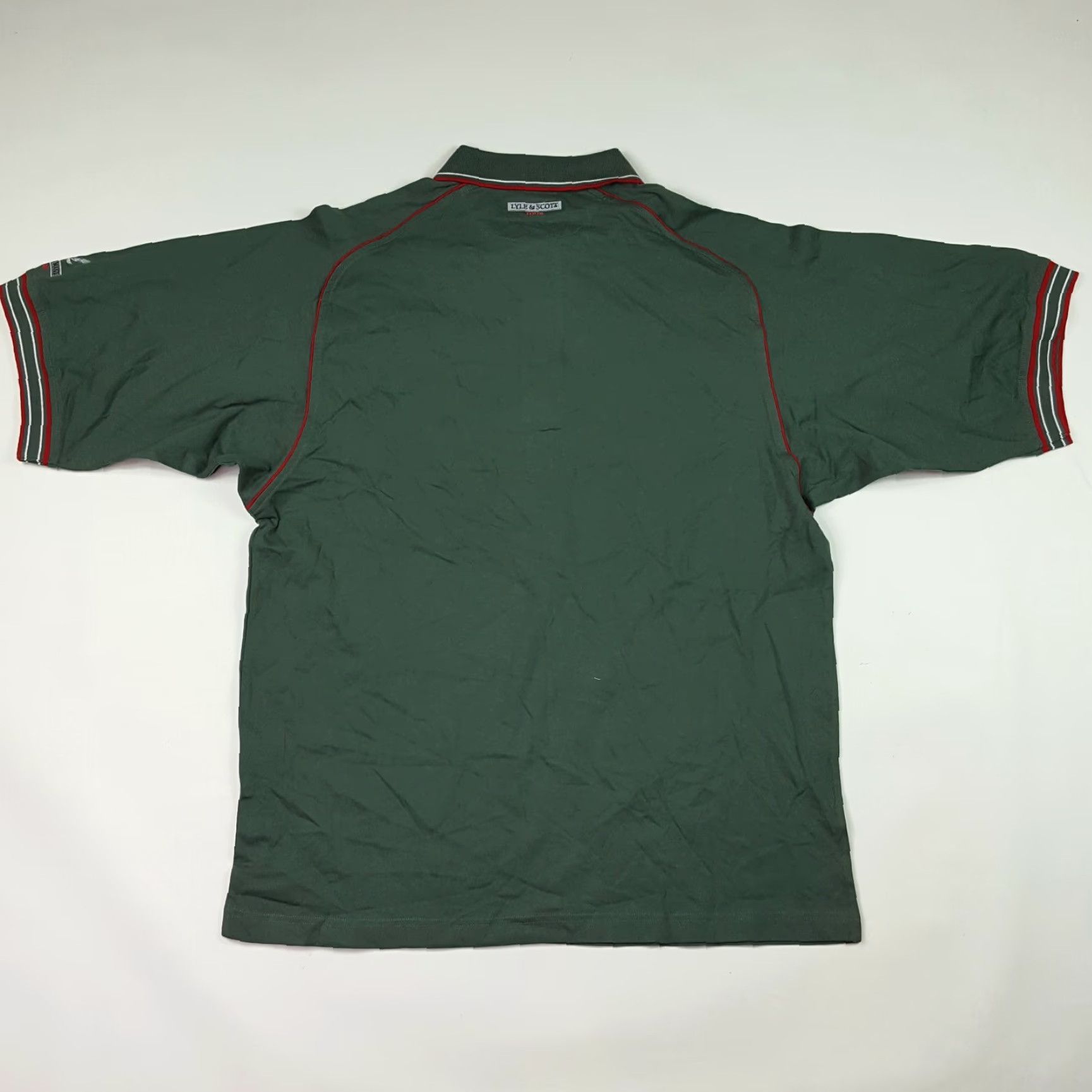 Lyle & Scott VINTAGE Lyle & Scott Golf Polo Shirt Forest Green Size L Men Regular Short Sleeve Collared Button - Knit Cotton All Seasons Logo Embroidered Size US L / EU 52-54 / 3 - 5 Thumbnail