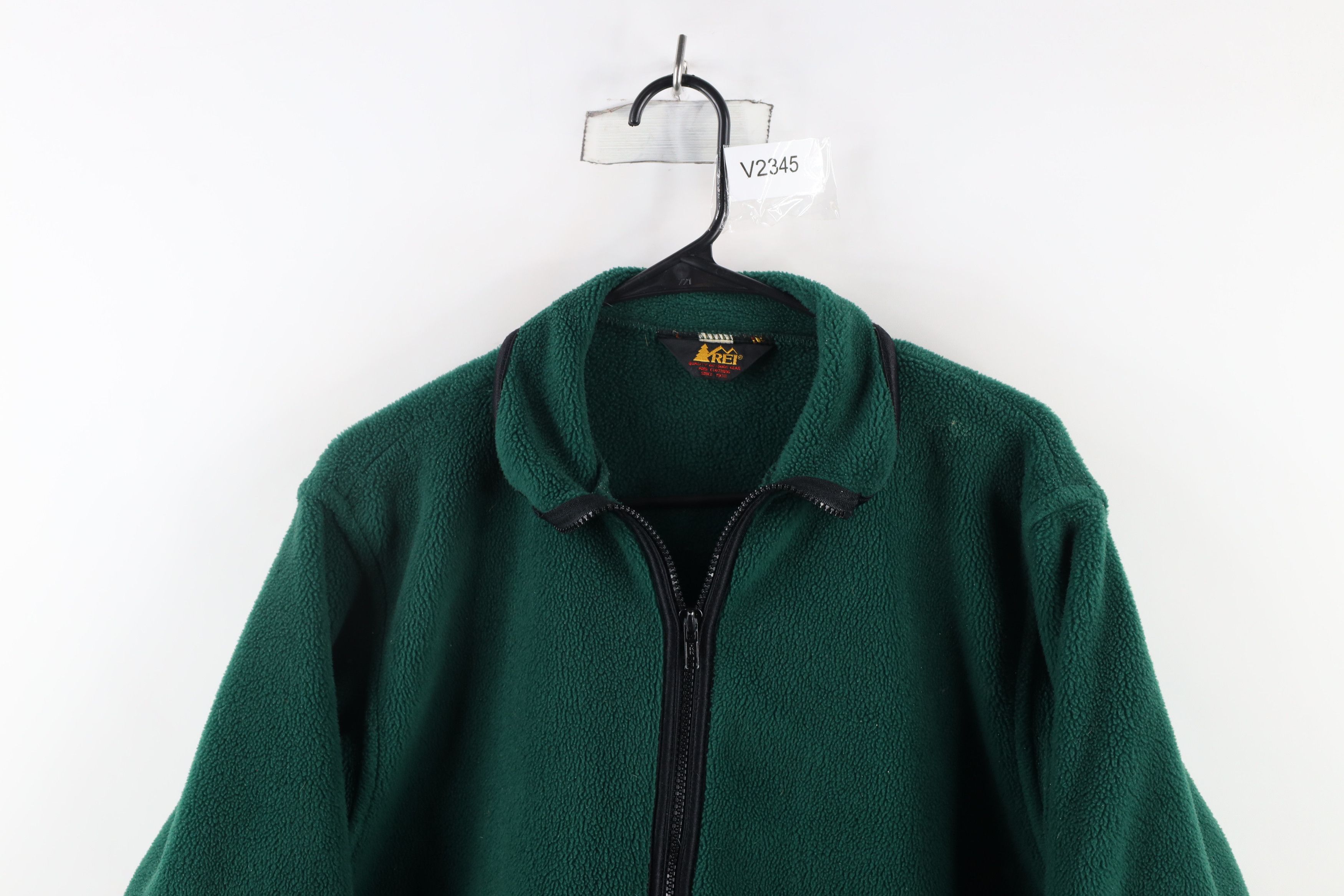 Rei × Vintage Vintage 90s REI Blank Full Zip Fleece Jacket Green USA Size US S / EU 44-46 / 1 - 2 Thumbnail