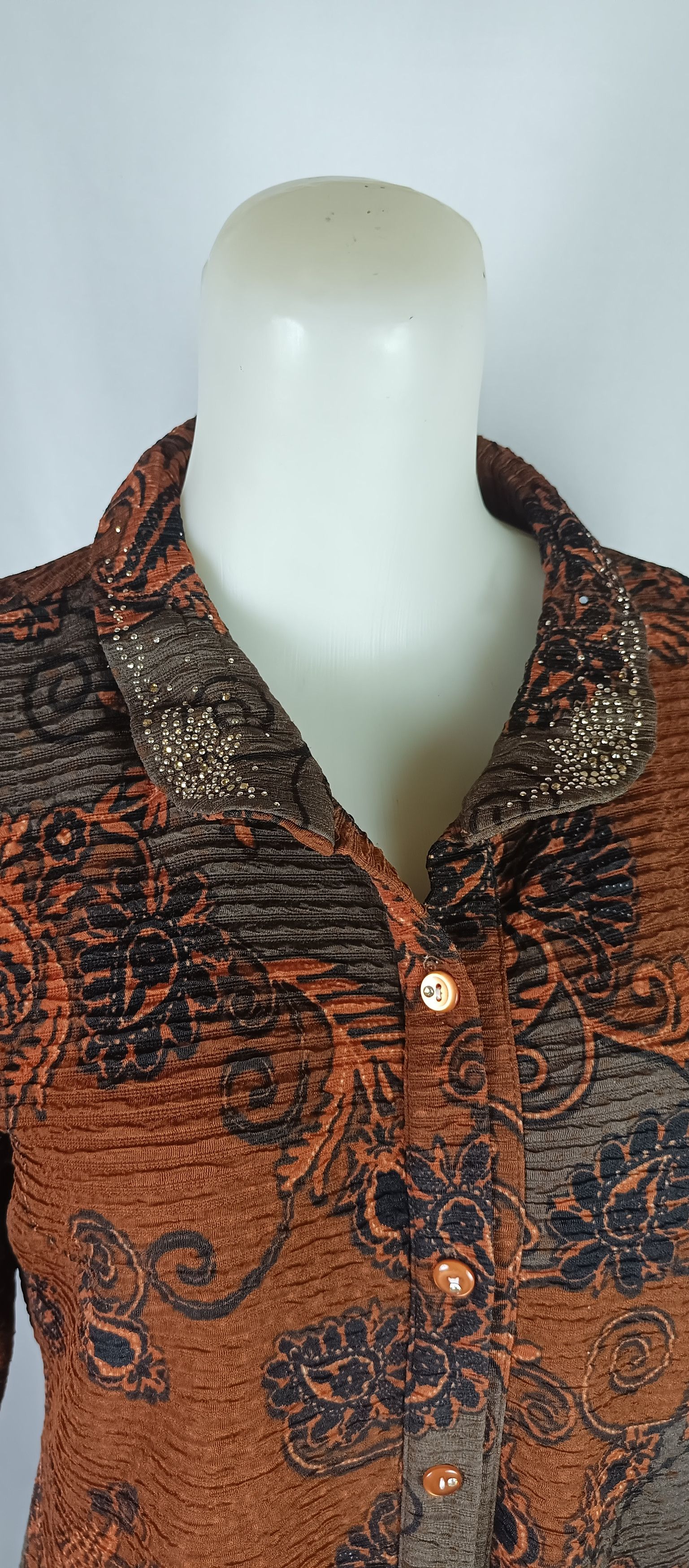Designer × Japanese Brand × Vintage SSAMZIE Ladies Undefined Pleates Blouses Style Issey Size L / US 10 / IT 46 - 13 Thumbnail