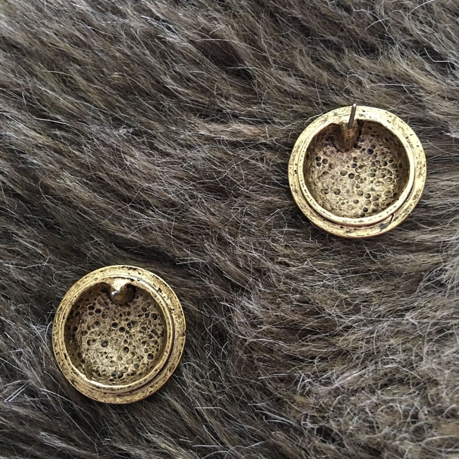 Jewelry Vintage Bellissima Choice gold tone button earring Size ONE SIZE - 4 Thumbnail