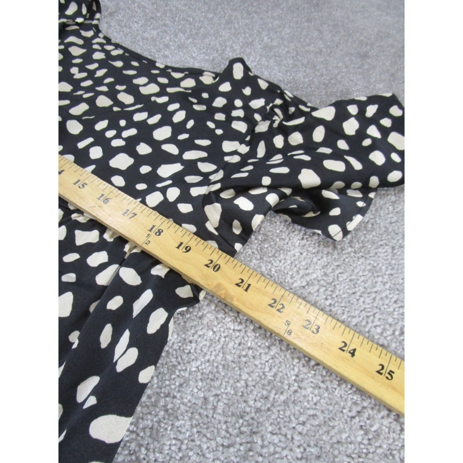Loft VINTAGE LOFT Shirt Womens Large Black Print Long Sleeve Blouse NEW Size L / US 10 / IT 46 - 5 Thumbnail