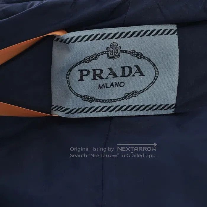 Prada PRADA Blue Nylon Hooded Jacket Size 36. Size XS / US 0-2 / IT 36-38 - 3 Thumbnail