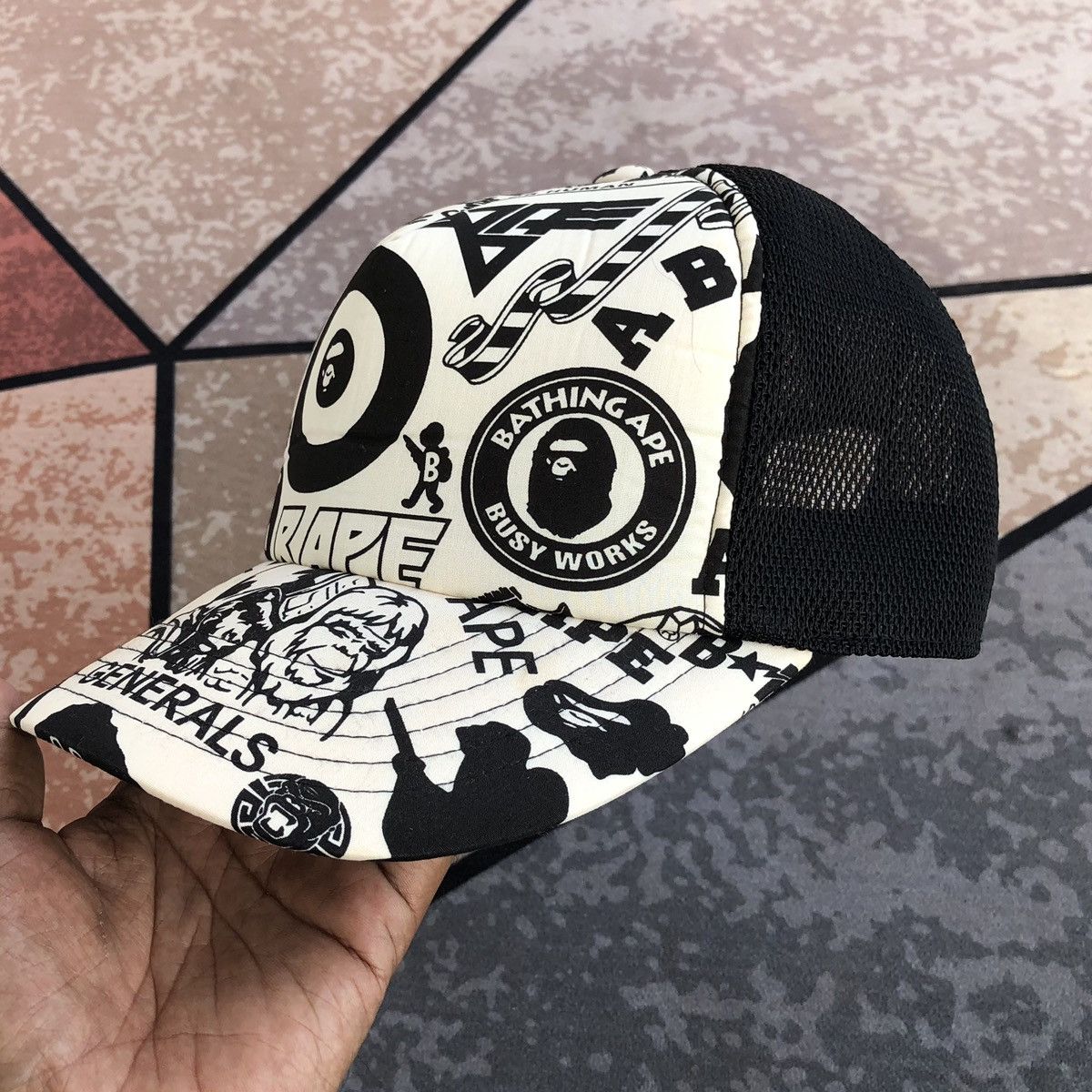 Bape Multi Logo Mesh Cap Size ONE SIZE - 5 Thumbnail