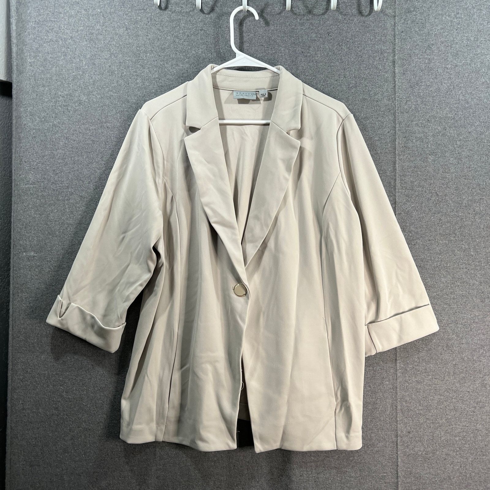 Other GRAVER Susan Graver LK Fusion 3/4 Sleeve Cutaway Hem Size XL / US 12-14 / IT 48-50 - 1 Thumbnail