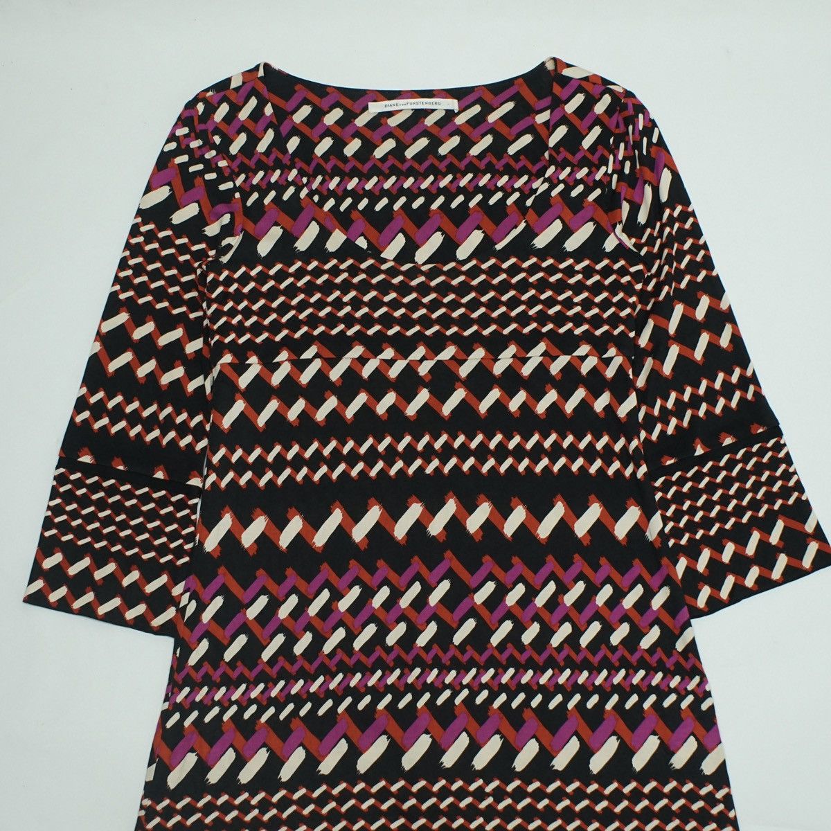 Diane von Furstenberg *NoTariff Diane von Furstenberg Pattern Dress Size ONE SIZE - 4 Thumbnail