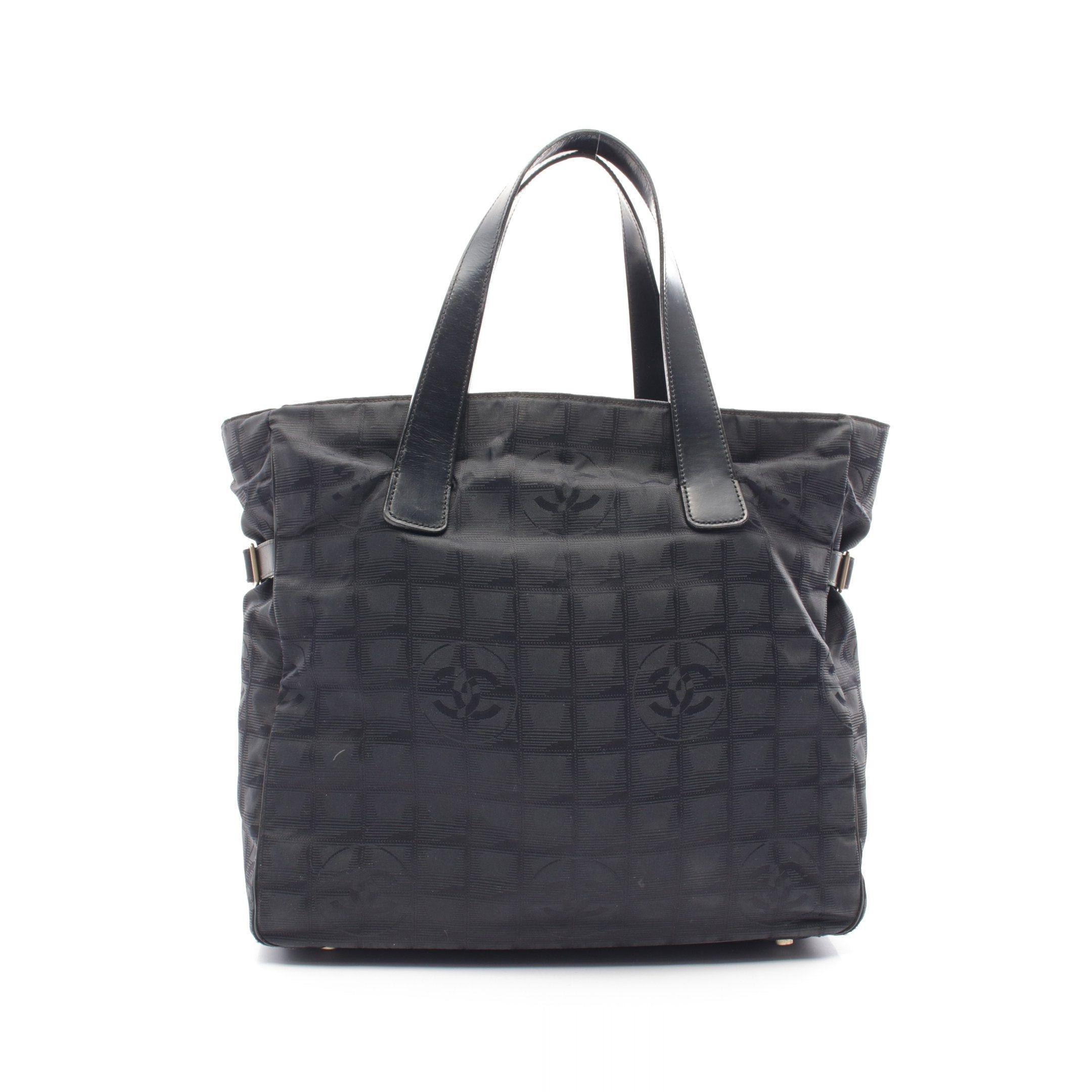 Chanel Chanel New Travel Line Gm Shoulder Bag Tote Nylon Canvas Leather Black Gold Hardware Size ONE SIZE - 1 Thumbnail