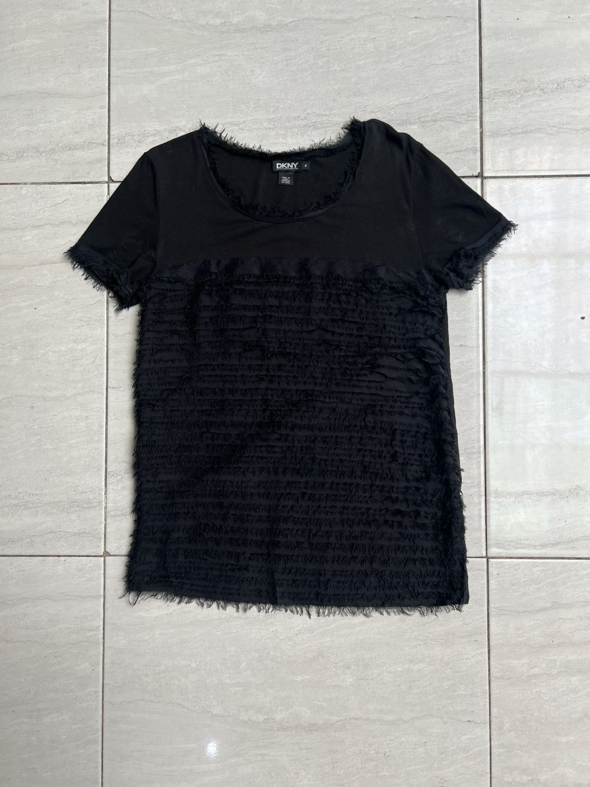 DKNY DKNY Black T-shirt Size US XS / EU 42 / 0 - 6 Thumbnail