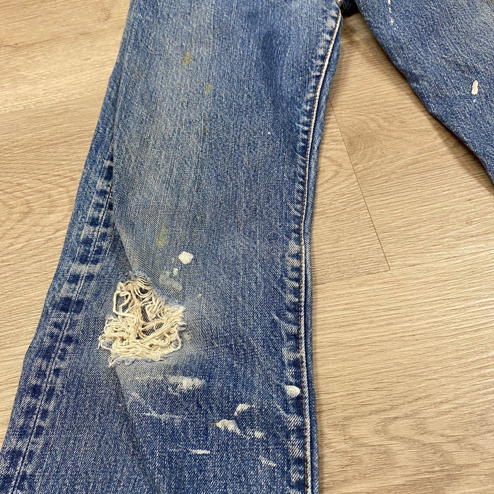 Levi's × Vintage VTG 70s Levi's 505 Redline Selvedge Talon 42 Jeans 22x26 Size 22" - 14 Thumbnail