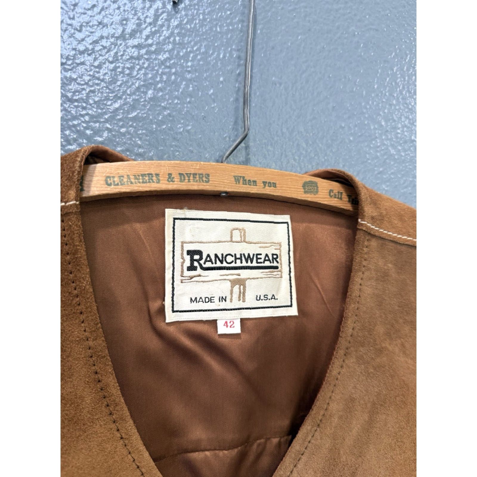 J Brand VINTAGE Brand New Western USA Made Leather Suede Vest 42 Brown Men 80s Ranchwear Size US XS / EU 42 / 0 - 2 Thumbnail