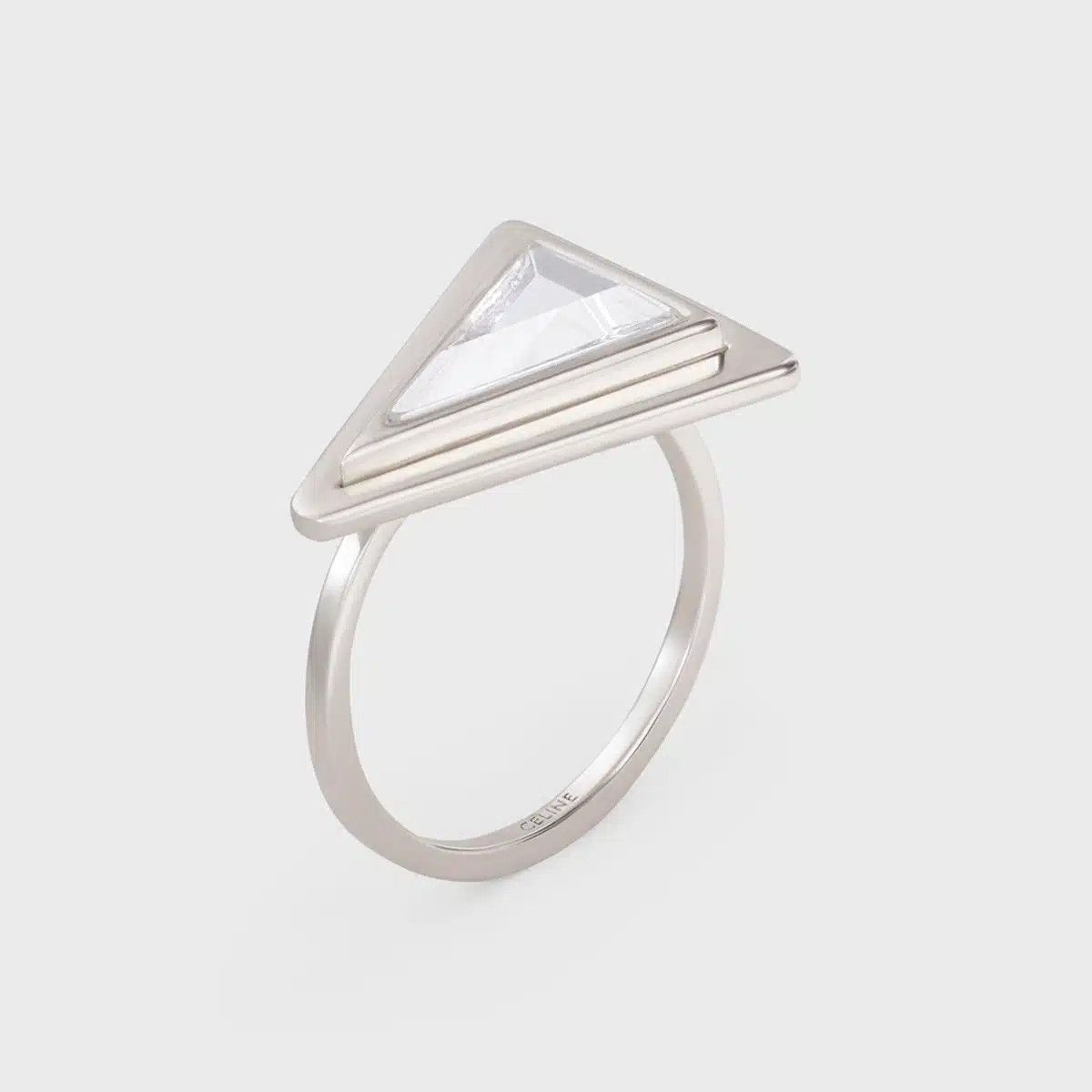 Celine o1bcso1str1024 Size: OS / Triangle Ring in Crystal Size ONE SIZE - 3 Thumbnail