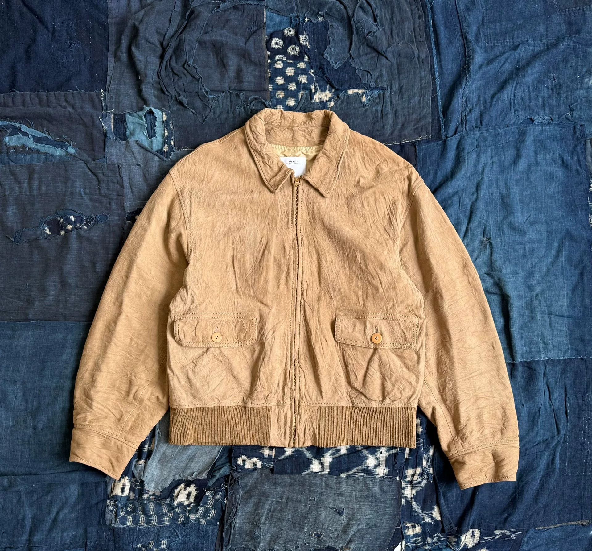 Visvim VISVIM Suede Mahon Jacket in Sand Size US S / EU 44-46 / 1 - 1 Thumbnail
