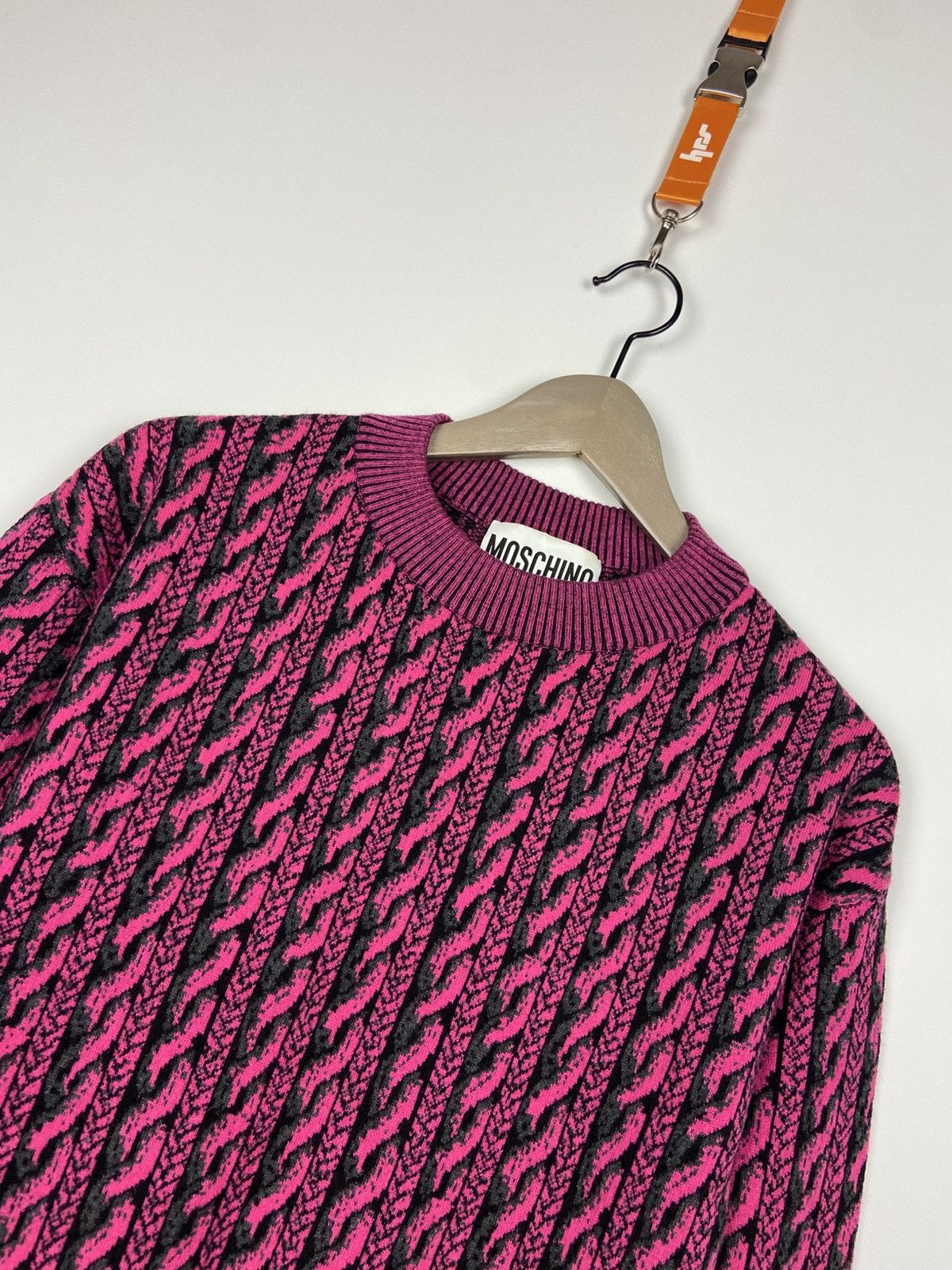 Designer × Moschino RRP$ 400 Moschino Couture Virgin Wool Pink Womens Sweater Size S / US 4 / IT 40 - 8 Thumbnail