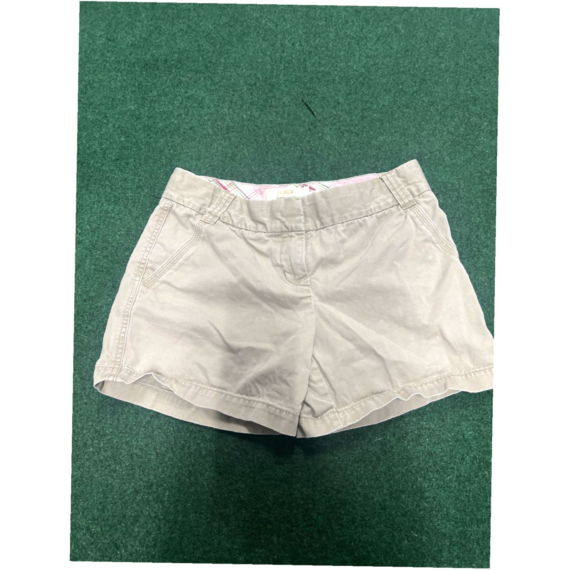 J.Crew J. Crew City Fit Khaki Classic Twill Weathered & Broken-In Chino Shorts - Size 4 Size 27" / US 4 / IT 40 - 1 Thumbnail