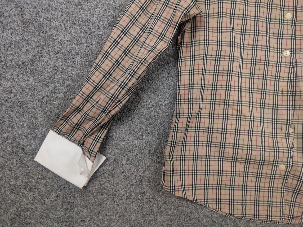 Burberry Vintage 90's Burberry Long Sleeve Nova-Check Shirt cufflinks Size M / US 6-8 / IT 42-44 - 5 Thumbnail